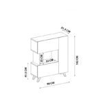 Ντουλάπι Bambi άσπρο μελαμίνη 90x31 5x102εκ ed7760 - Image 2