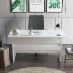 Γραφείο Lo λευκό χρώμα μελαμίνη 140x60x73 8cm ed7766 - Image 5