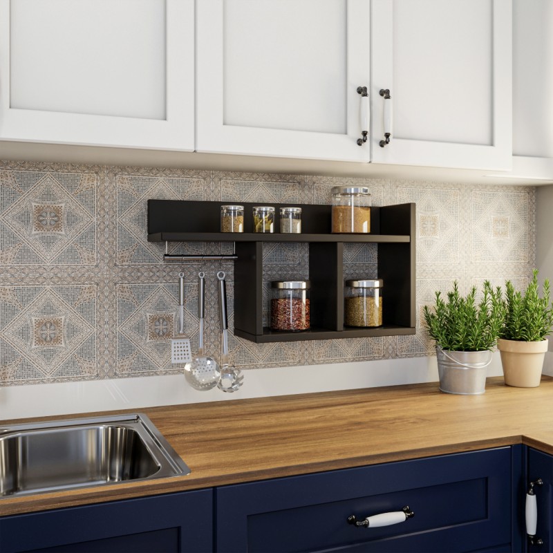 7780_0-800x800 Ράφι τοίχου Pare ανθρακί μελαμίνη 72x18x37cm ed7780 - Image 1