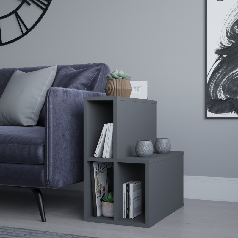 7797_0-800x800 Βοηθητικό τραπέζι Lemont ανθρακί μελαμίνη 59 6x35 6x63 2cm ed7797 - Image 1