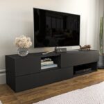 Έπιπλο τηλεόρασης Luso ανθρακί 160x37 7x40cm ed7815 - Image 5