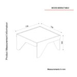 Τραπέζι σαλονιού Mezzo άσπρο μελαμίνη επιφάνεια γυαλί 73 6x73 6x38εκ ed7817 - Image 2