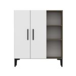 Ντουλάπι παπουτσοθήκη Viva καρυδί άσπρη μελαμίνη 90x32x105cm ed7819 - Image 3