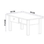 Τραπέζι σαλονιού Lisbon Atlantic Pine μελαμίνη 90x50x41 8εκ ed7823 - Image 2