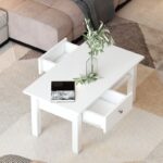 Τραπέζι σαλονιού Lisbon άσπρο μελαμίνη 90x50x41 8εκ ed7824 - Image 5