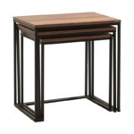 Σετ Βοηθητικά τραπέζια σαλονιού Due καρυδί μαύρο 55x57x40cm ed7827 - Image 5
