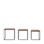 Σετ Βοηθητικά τραπέζια σαλονιού Due καρυδί μαύρο 55x57x40cm ed7827 - Image 3