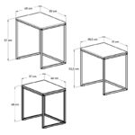 Σετ Βοηθητικά τραπέζια σαλονιού Due καρυδί μαύρο 55x57x40cm ed7827 - Image 2