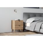 Κομοδίνο Quanto καρυδί 40x42x55cm μελαμίνη ed7829