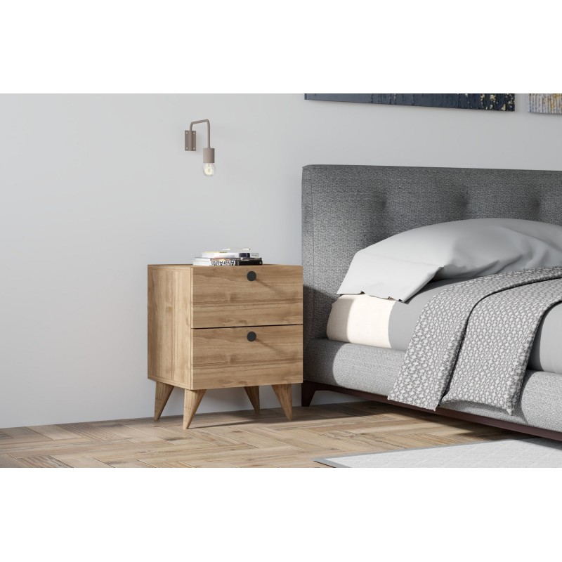 7829_0-800x800 Κομοδίνο Quanto καρυδί 40x42x55cm μελαμίνη ed7829 - Image 1