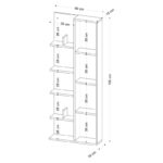 Βιβλιοθήκη Lily δρυς μελαμίνη 60x18x150εκ ed7836 - Image 2