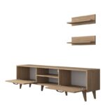Έπιπλο τηλεόρασης Donna καρυδί χρώμα 180x35x48 3cm ed7838 - Image 3