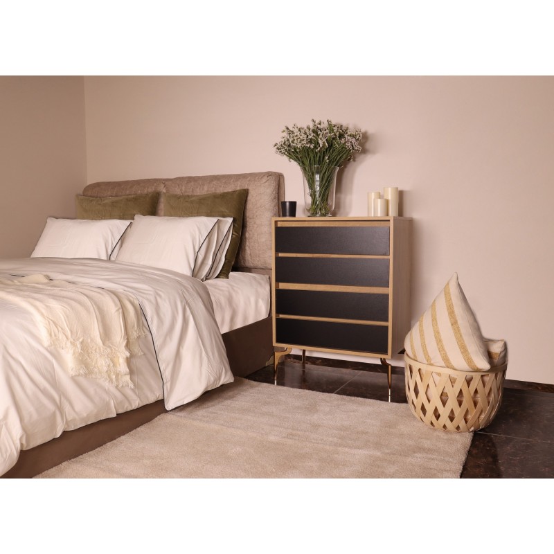 7843_0-800x800 Συρταριέρα Yuna δρυς μαύρο μελαμίνη 70x40x86εκ ed7843 - Image 1