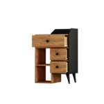 Συρταριέρα Star Atlantic Pine μαύρη pine μελαμίνη 64x40 3x94 6cm ed7848 - Image 3