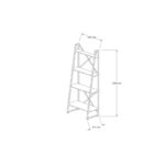 Βιβλιοθήκη Alaro καρυδί ξύλο και μέταλλο 66x30x150cm ed784 - Image 2