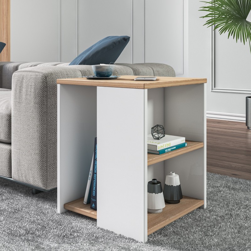 7853_0-800x800 Βοηθητικό τραπέζι Rome άσπρη μελαμίνη 40x50cm ed7853 - Image 1