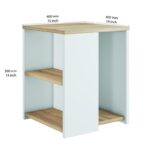 Βοηθητικό τραπέζι Rome άσπρη μελαμίνη 40x50cm ed7853 - Image 3