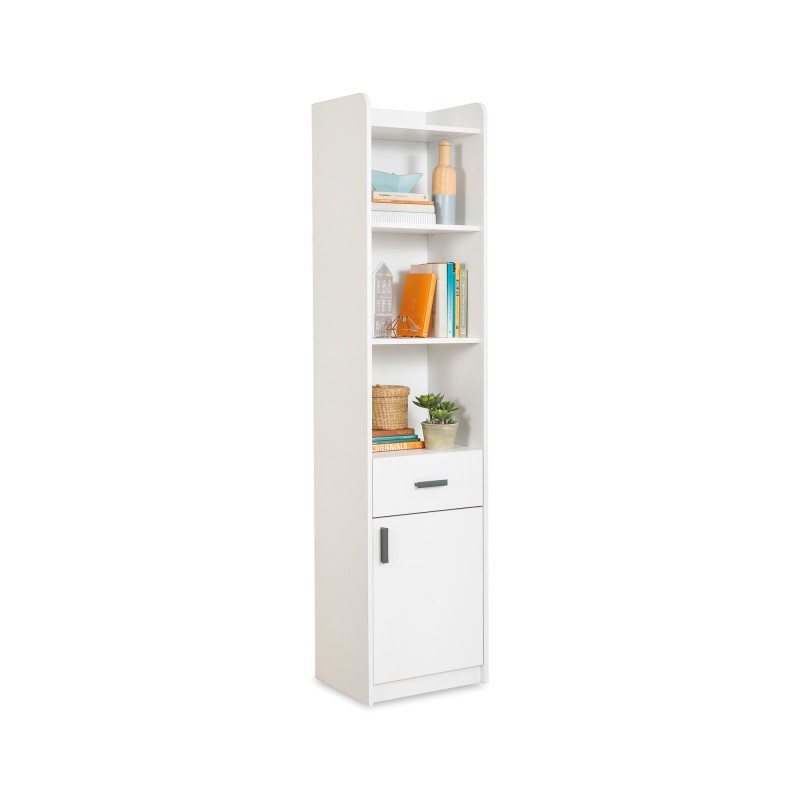 7855_0-800x800 Βιβλιοθήκη Bookcase άσπρο μελαμίνη 44x36 5x184 4εκ ed7855 - Image 1