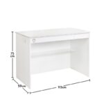 Γραφείο Bianco 113x59x75cm μελαμίνη ed7857 - Image 4