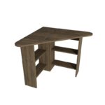 Γραφείο Corner καρυδί χρώμα μελαμίνη 80x80x73 8cm ed785 - Image 4