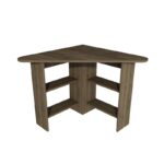 Γραφείο Corner καρυδί χρώμα μελαμίνη 80x80x73 8cm ed785 - Image 3