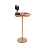 Βοηθητικό τραπέζι Uno 40x75cm oak χρυσό χρώμα ed7860 - Image 4