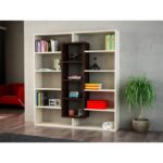 Βιβλιοθήκη Ample σημύδα βένγκε μελαμίνη 125x22x135 7εκ ed7861