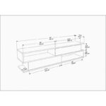 Έπιπλο τηλεόρασης Corso ανθρακί 160x35 3x38 6cm ed7881 - Image 2