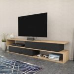 Έπιπλο τηλεόρασης Corso ανθρακί oak 160x35 3x38 6cm ed7882 - Image 5