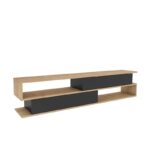 Έπιπλο τηλεόρασης Corso ανθρακί oak 160x35 3x38 6cm ed7882 - Image 3