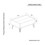 Τραπεζάκι σαλονιού Boulevard γκρι ανθρακί καρυδί 90x60x41 8cm μελαμίνη μέταλλο ed7896 - Image 2