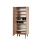 STELLA ΠΑΠΟΥΤΣΟΘΗΚΗ OAK ΜΕΛΑΜΙΝΗ 50x38xH135cm ed78 - Image 4