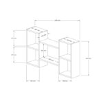 Ράφι τοίχου Bambi sapphire ανθρακί μελαμίνη 105x60x20cm ed7902 - Image 2