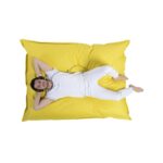 Πουφ Giant Cushion 140x180 αδιάβροχο ύφασμα κίτρινο ed7923 - Image 4