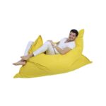 Πουφ Giant Cushion 140x180 αδιάβροχο ύφασμα κίτρινο ed7923 - Image 5