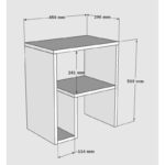 Βοηθητικό τραπέζι σαλονιού Abba Sapphire Oak μελαμίνη 52x30x45cm ed7932 - Image 2