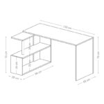 Γραφείο Angoli λευκό μελαμίνη 130x109x74cm ed793 - Image 3