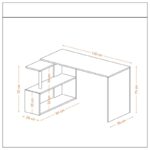 Γραφείο Angoli λευκό μελαμίνη 130x109x74cm ed793 - Image 2