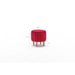 Σκαμπ΄ω Lindy κόκκινο 40x40cm ed7946 - Image 2