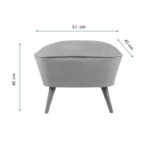 Σκαμπώ Buena 57x45cm φιστικί ed7958 - Image 2