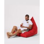 Πουφ Pyramid Big Bed κόκκινο αδιάβροχο ύφασμα 145x35cm ed7966 - Image 3