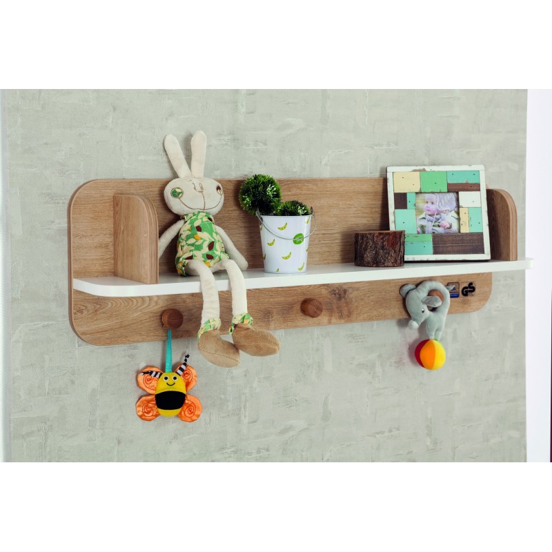 7977_0-800x800 Ραφιέρα Natura Shelf δρυς άσπρο μελαμίνη 82x15x25εκ ed7977 - Image 1