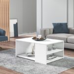 Τραπέζι σαλονιού Rome άσπρο μελαμίνη 90x60x40εκ ed7978