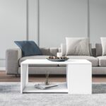 Τραπέζι σαλονιού Rome άσπρο μελαμίνη 90x60x40εκ ed7978 - Image 3