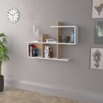 Ράφι τοίχου Lago oak άσπρο 97 2x19 8x59 6cm ed797