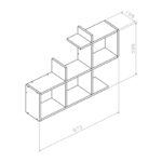 Ράφι τοίχου Lago oak άσπρο 97 2x19 8x59 6cm ed797 - Image 2