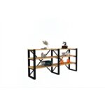 Βιβλιοθήκη Datca Sapphire μαύρο μελαμίνη 133 2x32 1x65εκ ed7988 - Image 4