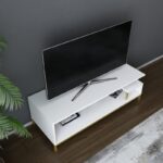 Έπιπλο tv Pritto χρυσό λευκό 120x44 6x37 6cm ed7990 - Image 4