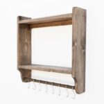 Ραφιέρα τοίχου Avra 45x45x11cm ξύλινη ed8006 - Image 2