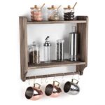 Ραφιέρα τοίχου Avra 45x45x11cm ξύλινη ed8006 - Image 5